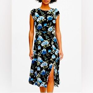 Banana Republic floral midi dress with lining and side slit. New never worn.